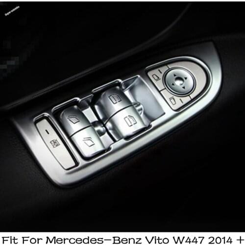 Lapetus Window Lift Button Switch Cover Trim Matte For Mercedes-Benz Vito W447 2014 - 2021 ABS Modification Accessories