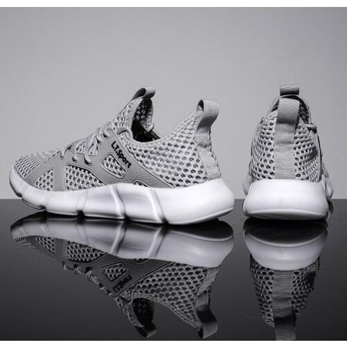 Air Mesh Summer Breathable Sneakers Men Super Light Running Shoes Popcorn Bottom Male Casual Zapatillas Outdoor Jogging Footwear