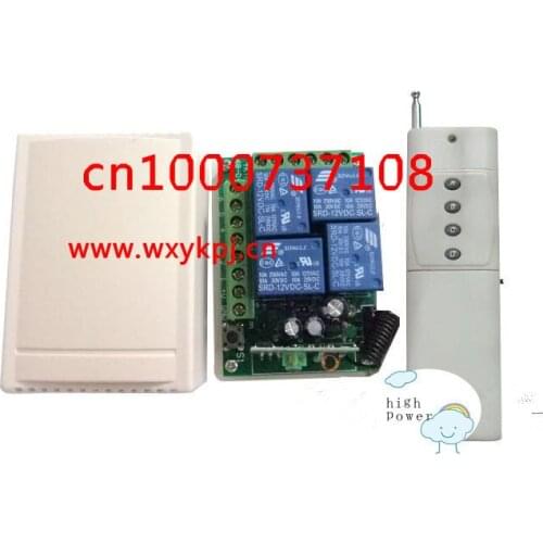 Hot AC 12V 10A 4CH RF Wireless Remote Control System High power remote For Garage Doors /Window / Auto Door