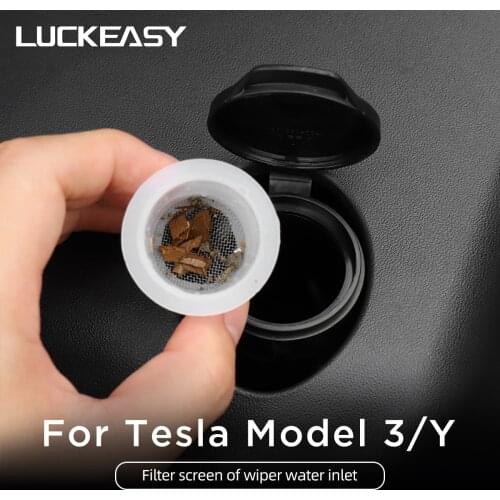 LUCKEASY Auto parts car modification for Tesla model 3 and model Y Car wiper water inlet filter accessories
