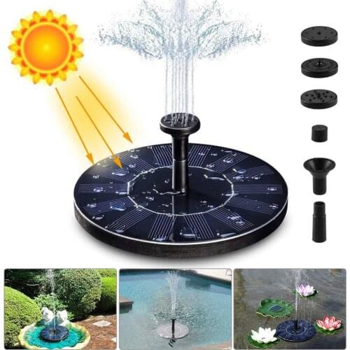 Mini Floating Solar Fountain Garden Water Fountain Pool Pond Decoration Solar Panel Powered Fountain Water Pump Garden Decor