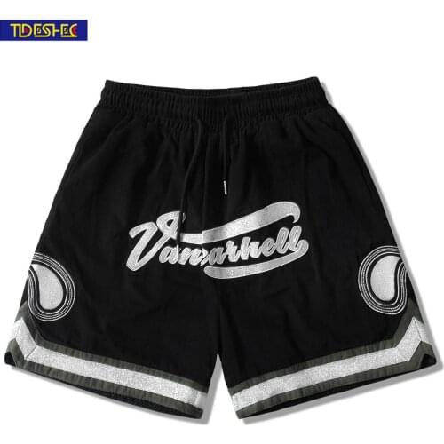 Men Hip Hop Summer Pants Gold/Silver Embroidered Cashew Flower Print Shorts High Street Shorts Casual 2021 Streetwear Shorts