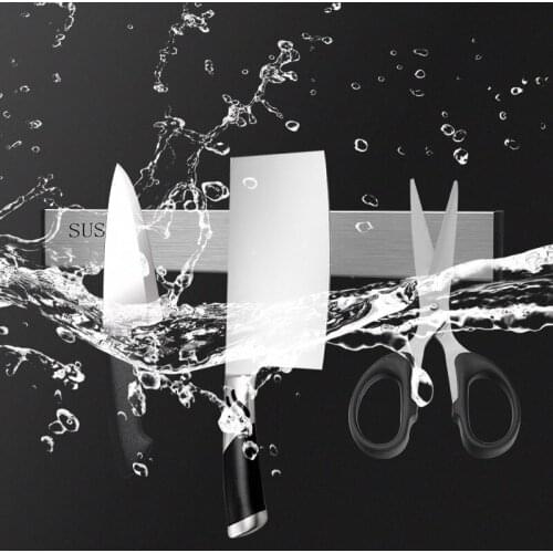 Wall Mounted Kitchen Knife Magnet Bar Holder Display Rack Strip Bar Rack for Knives Storage Cooking Tools N