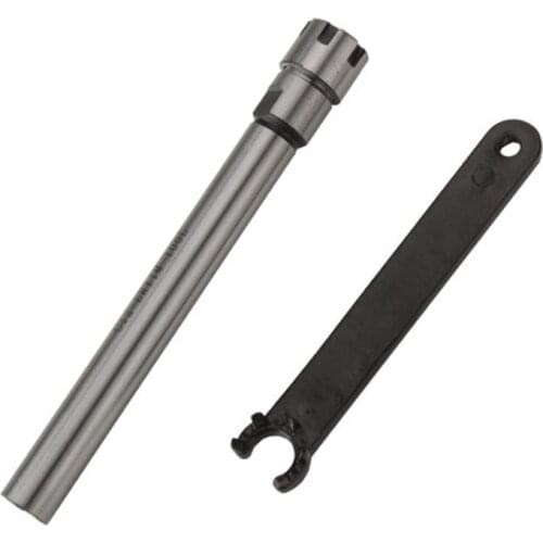 1set 12MM straight shank+1pcs key for CNC mill lathe parts C12 ER11A ER16 100L 150L collet chuck arbor extension rod bar