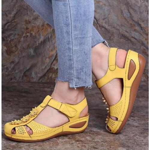 Women Sandals Plus Size 44 Wedges Shoes Woman Heels Sandals Chaussures Femme Soft Bottom Platform Sandals Gladiator Casual Shoes
