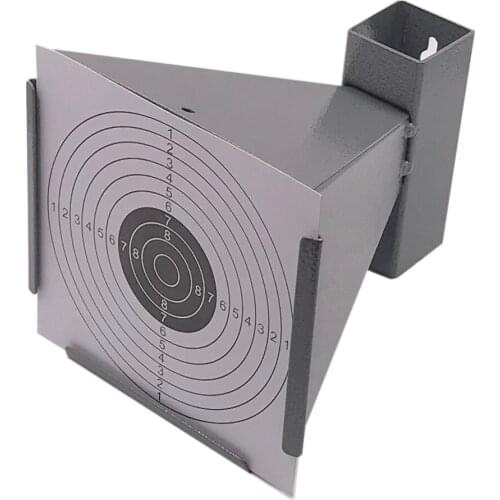 Grey Pellet Trap & Target with 20 Pcs Bulls-eyes Paper Targets for Outdoor & Indoor Sports, Slingshot, airsoft, Hunting, Pistol