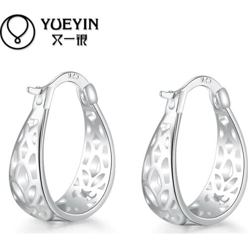 Rhinestone earrings silver plated earrings for women fashion Bridal Jewelry anting-anting Luxurious