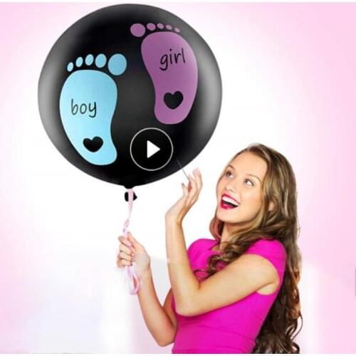 Boy Or Girl Gender Reveal Balloons 36inch Latex Balloon With Confetti For Baby Shower Birthday Party Decor Supplies Direct Sales