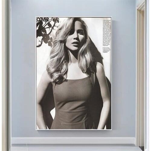 Silk Cloth Wall Poster Jennifer Lawrence Sexy Model Star Art Home Decoration Gift