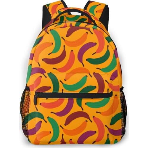 NOISYDESIGNS School Bags Banana Fruit Design Backpack For Teenagers Girls Kids Boys Children Student Shoulder Bag Bolsa Escolar