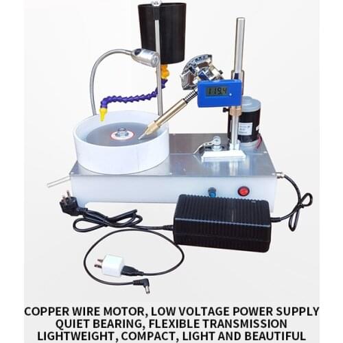 Gem Grinding Machine 120W Small Jewelry Jade Faceting Machine Digital Display Grinding and Polishing Machine