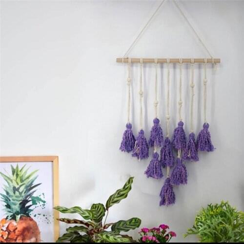 Nordic Tassels Wall Hanging Woven Handmade Home Decor Craft Cotton Rope Handcrafted Room Wall Hanging Photography Props Gifts