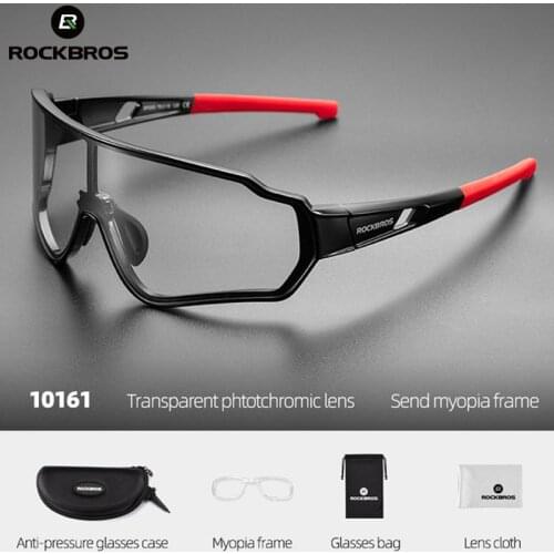 ROCKBROS Photochromic Cycling Sunglasses Men Women Bike Bicycle Glasses Polarized zonnebril Running Fishing Hiking Sunglasses