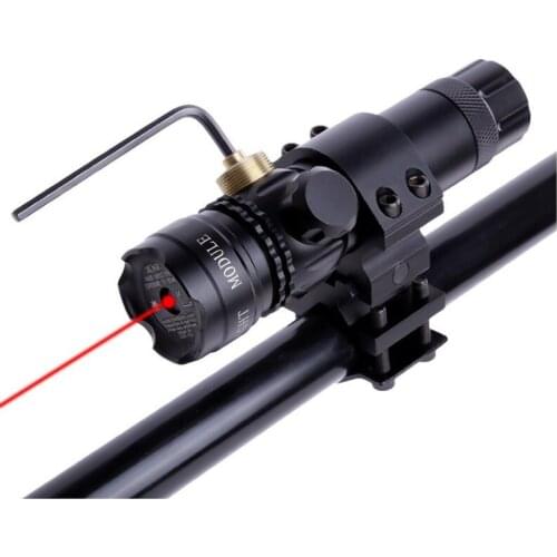 Tactical Optic Illuminated Hunting Laser Pointer Sight Red Dot Rifle Mount Compact Scope Hunting Adjustable Up Down Left Right