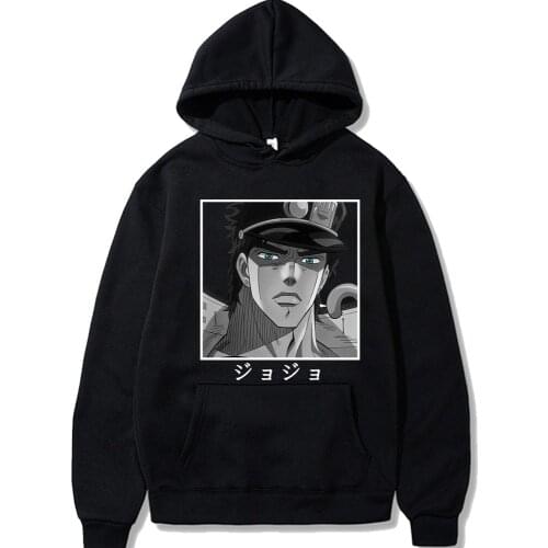 New Japanese Anime Jojo Bizarre Adventure Hoodies Harajuku Pullover Sweatshirt Hip Hop Streetwear