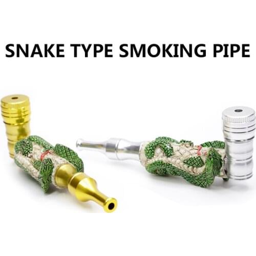 1pcs Smoke Cobra Pipe Portable Fashion Creative Smoking Resin Pipes Herb Tobacco Pipes Gifts Narguile Grinder Smoke