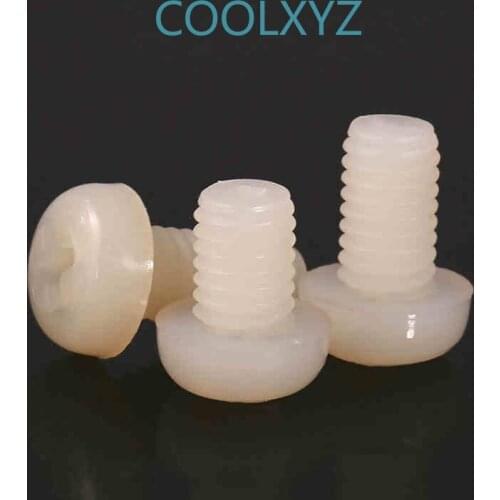 Gb818-85pm cross recessed pan head machine screw nylon screw round head plastic screw m2-m8 25PCCS