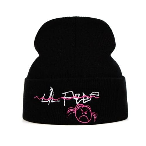 New Lil Peep Beanie Embroidery Without eavesmen women Knit Cap Knitted Hat Skullies Warm Winter Unisex Ski Hip Hop Hat 2020