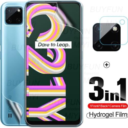 1TO3 999D Back Front Screen Protector Not Glass For Realme C21 C21Y Hydrogel Film On Realmy Realmi C 21 21Y 6.5'' Camera Glass