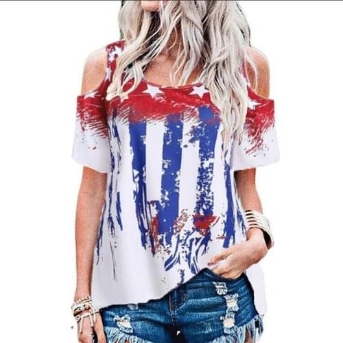 2021 Summer New Ladies Casual Star Print Short-Sleeved Round Neck Strapless Street Style Female Oversized T-Shirt 5XL