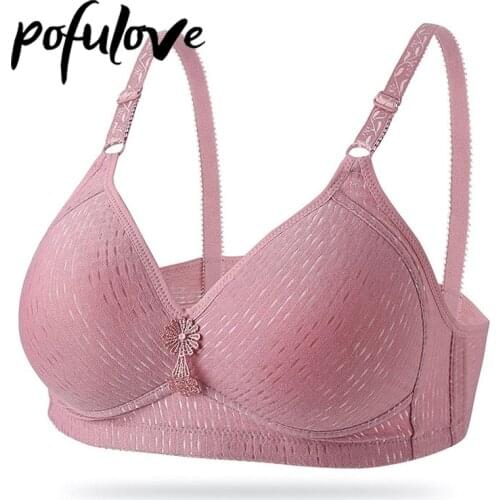 Plus Size Bra for Women B C D Push Up Bras Thin Cup Breathable Cotton Brassiere Seamless Bralette Sexy Floral Female Lingerie