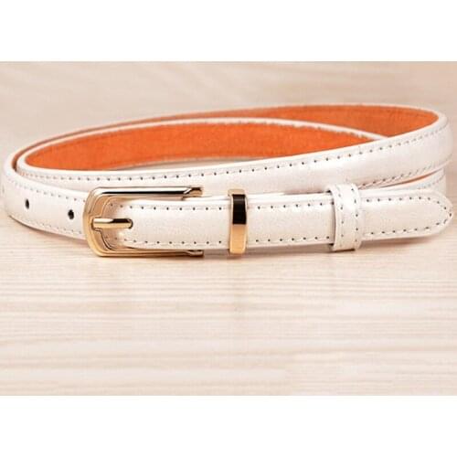 Women Candy Color Thin PU Leather Belt Ladies Solid Color Fashion Wild Belts 3 Colors Delicate Dress Waist Belt