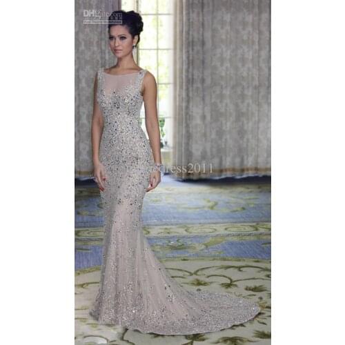 Free shipping new sexy robe de soiree 2015 vestidos de festa colorful luxury crystal beaded party evening gown prom dresses