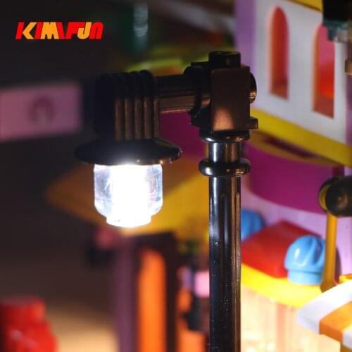 1pcs led Street lights Building Block City Street LED light USB Creator House DIY Toys