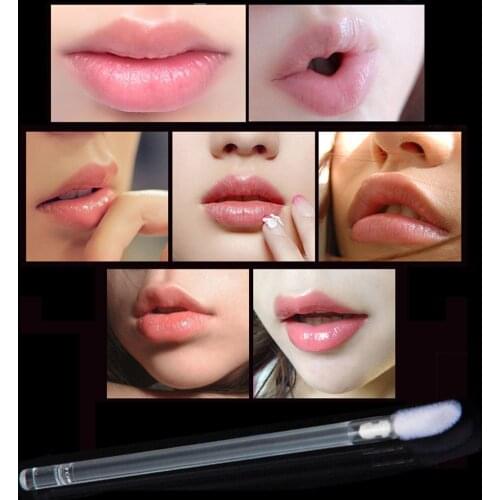 100pcs Disposable Lip Brush Lipstick Wands Lipbrush Makeup Transparent