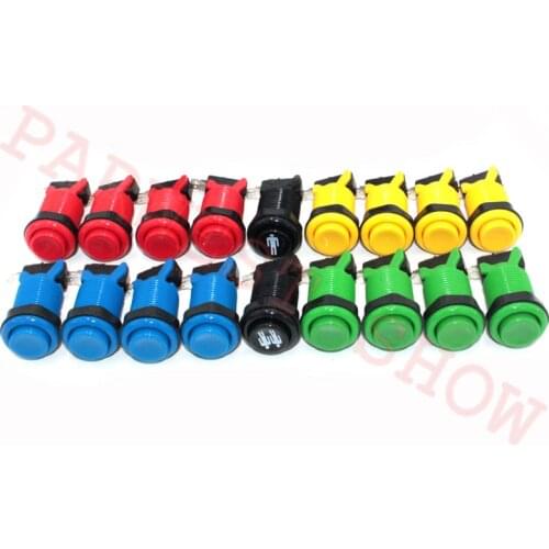 18PCS/LOT HAPP TYPE ULTIMATE ARCADE AMERICAN PUSH BUTTON WITH MIRCO-SWITCH FOR ARCADE DIY KIT PARTS