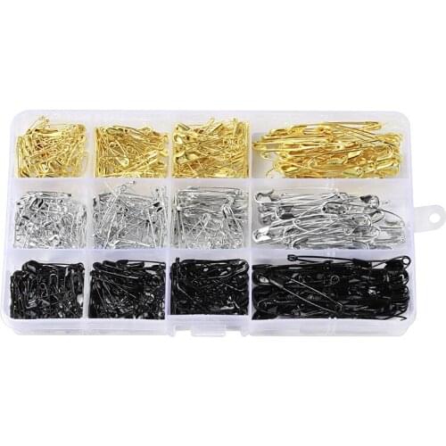 540PCS DIY Sewing Candy Color Safety Pins Brooch Large Steel Safety Pin Brooch DIY Sewing Tools Accessory Apparel Accessories