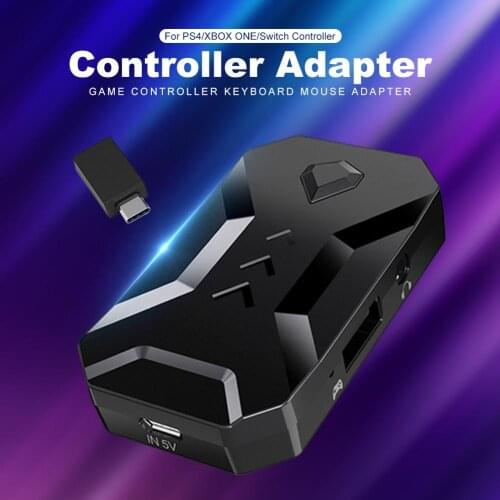 Keyboard Mouse Adapter Game Console Adapter Converter with Headset Jack for PS4/Xbox/PS3/Switch