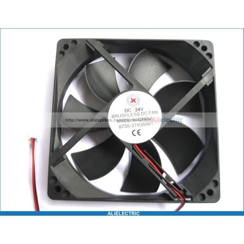 1 Pcs Brushless DC Cooling 7 Blade Fan 8025s 24V 80x80x25mm 2 Wires