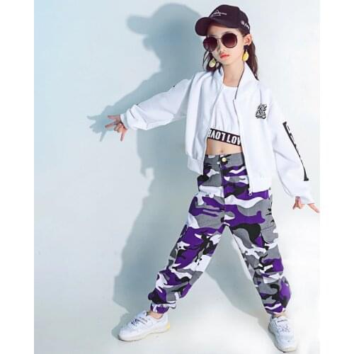 Jazz Dance Costumes For Kids Modern 5 Star Hip Hop Dance Costume Child Girls Street Dancing Performance Suits 3 Pieces DL2948