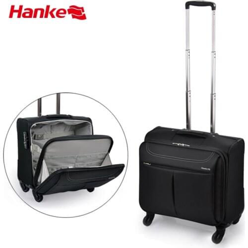 Hanke Men Business Travel Luggage Women Carry On Suitcase Spinner Wheels Rolling Bag 16 18 Inch