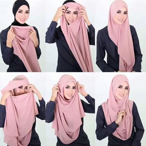 Dromiya Muslim jersey Double Loop Instant hijab femme musulman headwrap islamic headscarf hijab cotton Modal shawl 85*180cm