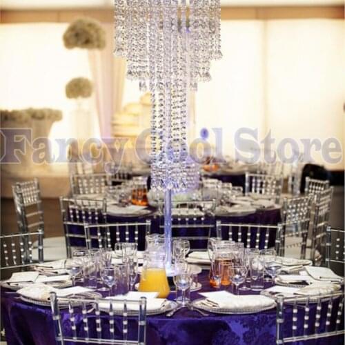 Crystal Wedding Chandelier Table Centerpiece Flower Stand 80cm(H) Wedding decoration 10 pcs/lot