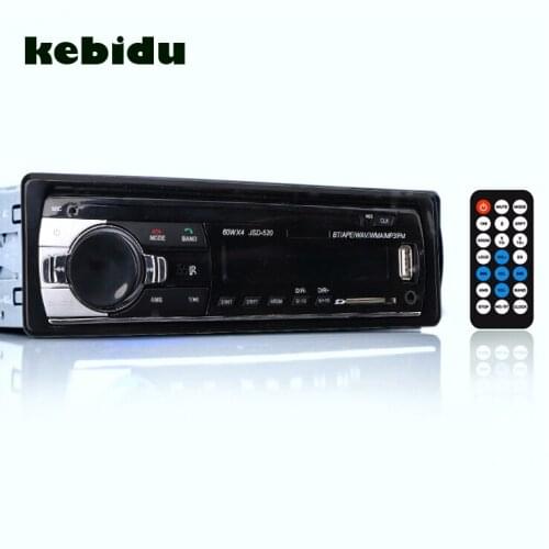 Kebidu Car Radio Stereo Player Speaker Bluetooth Phone AUX-IN MP3 FM/USB/1 Din/ Remote Control 12V Car Audio Auto