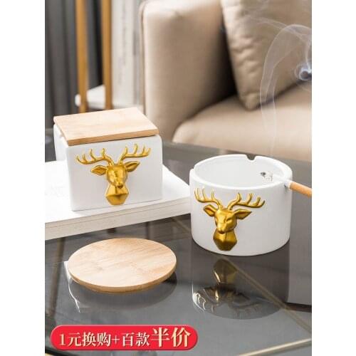 Reindeer decor Ceramic ash tray smoking tray lip ashtray jar weed container