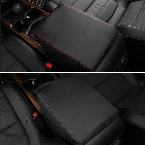 Car Microfiber Leather Center Control Armrest Box Cover Trim For Honda CRV 2017 2018 2019