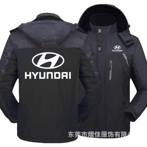 2020NEW Jacket Men for Hyundai Thick Velvet Warm Coat Male Windproof Hooded Jackets Outwear Casual Mountaineering Overcoat