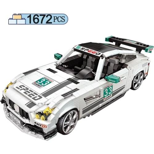 Mini City Technical Speed Racing Car Model Building Blocks Moc Classical Vehicle Bricks Toys For Children Boys Gifts