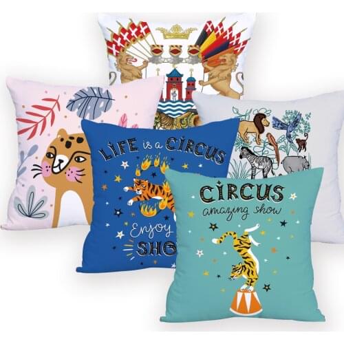 Cartoon Rainb Cushion cover Colorful Home Decorative Cushions Custom Hot Sale Pillow cover Fairy tale Pillowcase For Gift