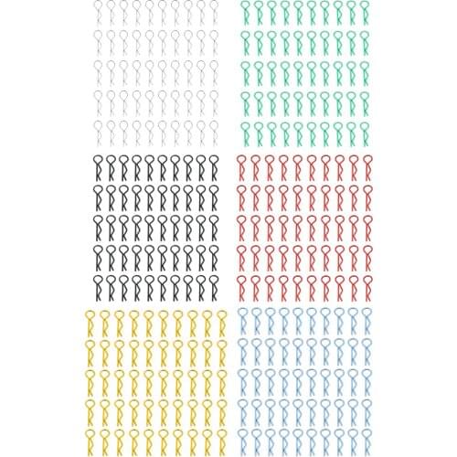 Set of 50 Metal RC Car Body Shell Clips R-Pin for 1/10 Scale Remote Control Truck Rcaing Model Car Decoration Parts Accessories