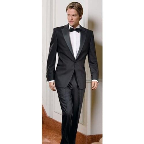 Latest groom leisure suit a lapel button/the grooms best man wedding dress formal clothes (coat + pants + tie)