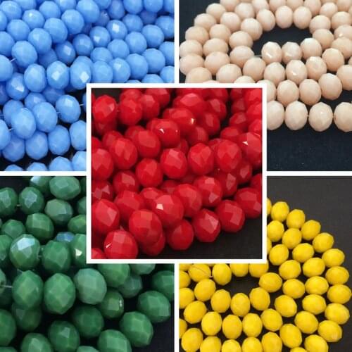 Multicolor crystal glass diy material 3*4mm abacus rondelle faceted loose beads 10strand/1500pcs wholesale diy jewelry B676