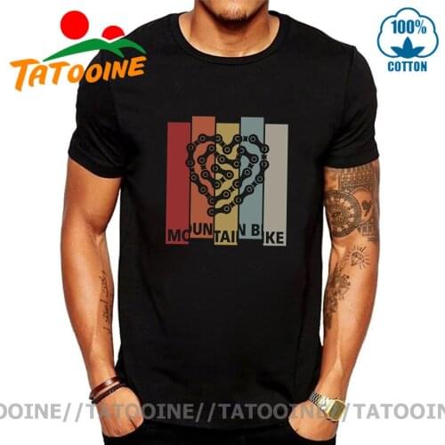 Tatooine Retro MTB Chains Love T shirt men Vintage Mountain Biking Downhill T-shirt BMX Outdoor Cycling tshirt Cyclist gift Tees