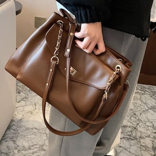 PU Leather Tote Bgs Luxury Designer Handbags for Women Fashion Shoulder Bags Brown Black White Bolsa Feminina BB05
