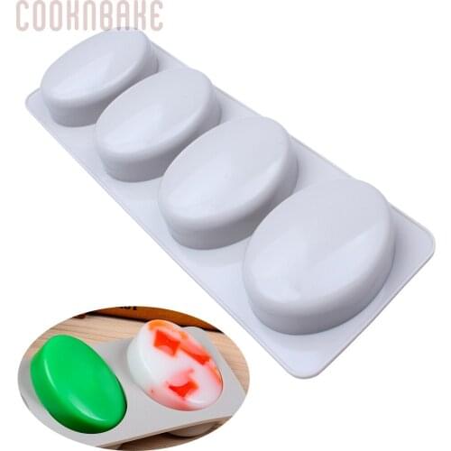 COOKNBAKE DIY Silicone Mold for Soap Silicone Chocolate Molds handmade soap oval Cake Baking Bakeware Tool Pudding Pastry Mold