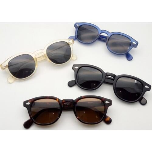 Johnny Depp Sunglasses Men Woman Fashion Brand Vintage Acetate Glasses Frame Top quality Driving Sunglasses Polarized Lens SQ20